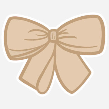 Nude bow Acrylic Tile